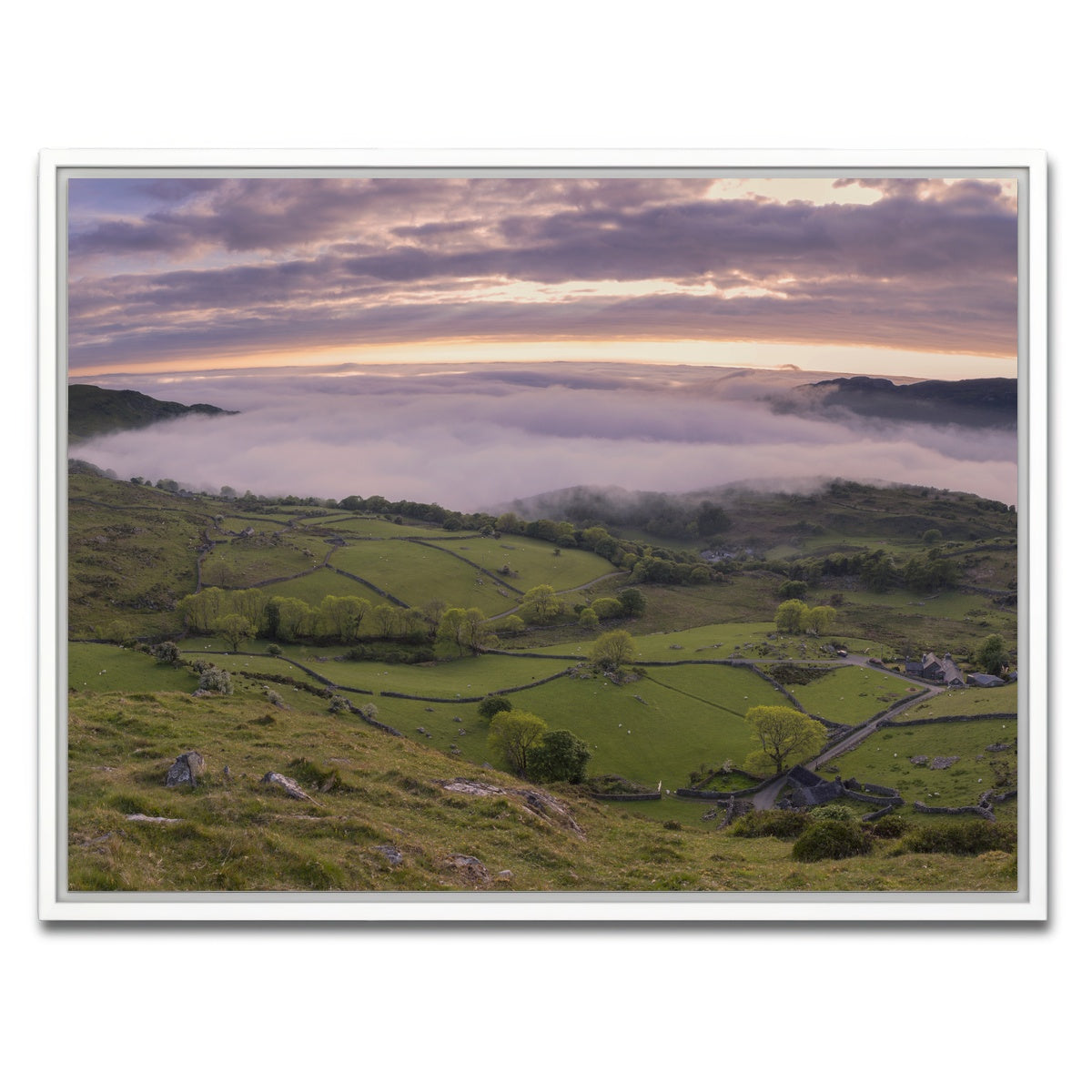 AUTO-MOCKUP WHITE | Receding Fog | 1 Piece | White Framed Canvas | group=4x3