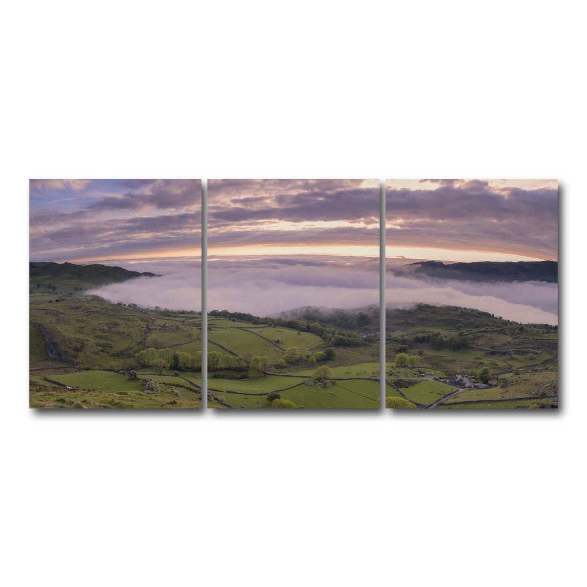AUTO-MOCKUP WHITE | Receding Fog | 3 Piece | Gallery Wrap Canvas | group=18x24