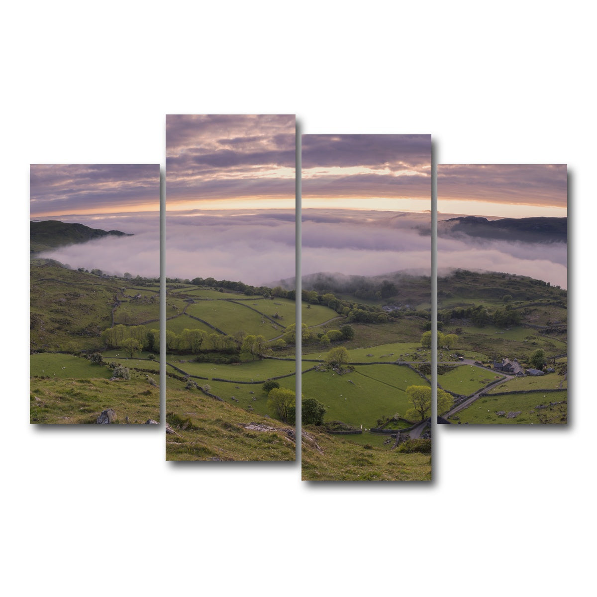 AUTO-MOCKUP WHITE | Receding Fog | 4 Piece | Gallery Wrap Canvas | group=4_short