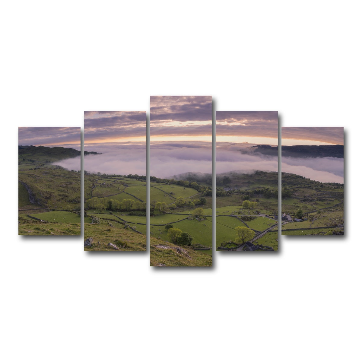 AUTO-MOCKUP WHITE | Receding Fog | 5 Piece | Gallery Wrap Canvas | group=5_normal