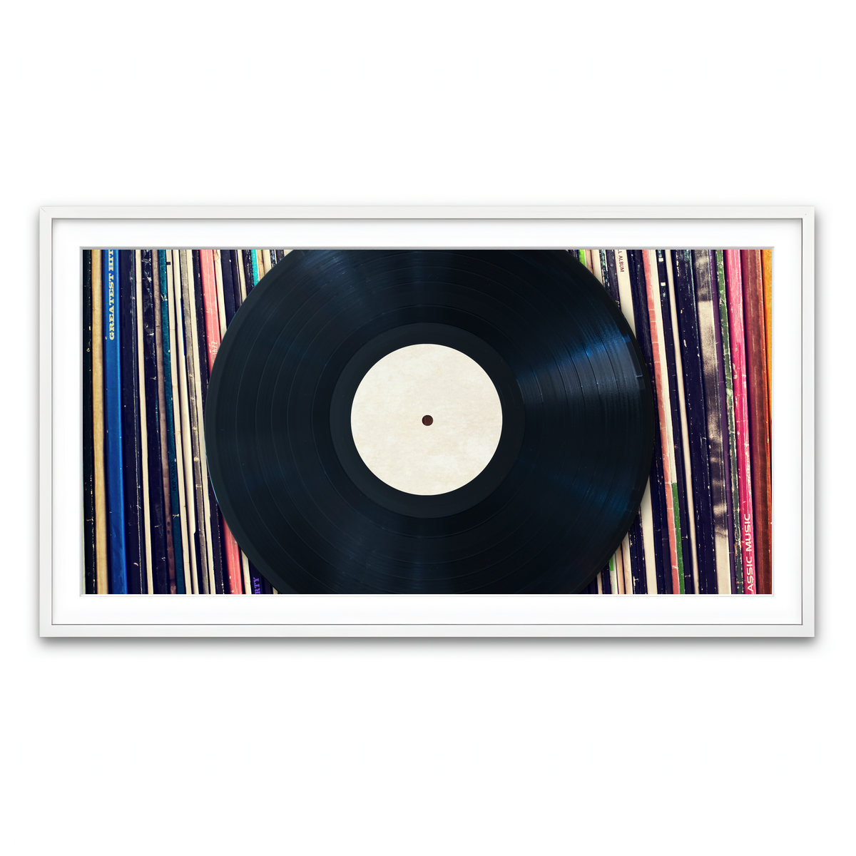 Framed Print 2x1 White