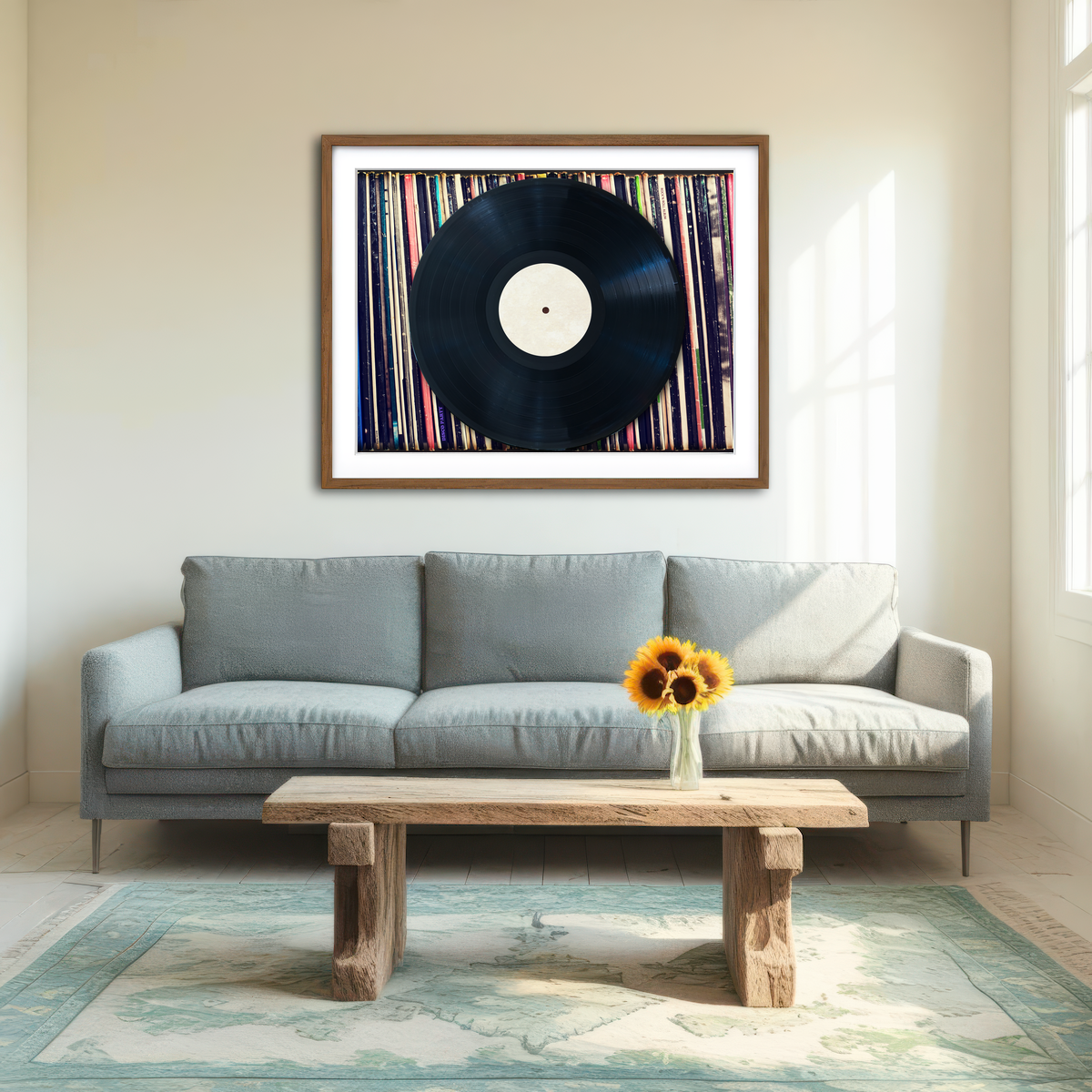 AUTO-MOCKUP ROOM | Record Wall Wall Art