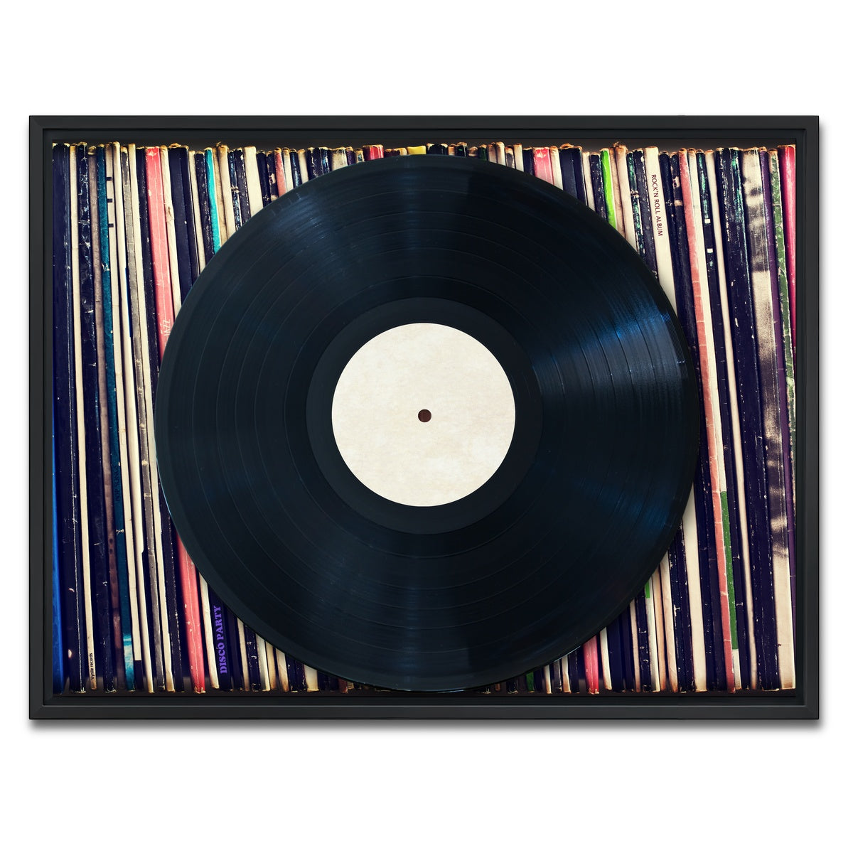 AUTO-MOCKUP WHITE | Record Wall | 1 Piece | Black Framed Canvas | group=4x3