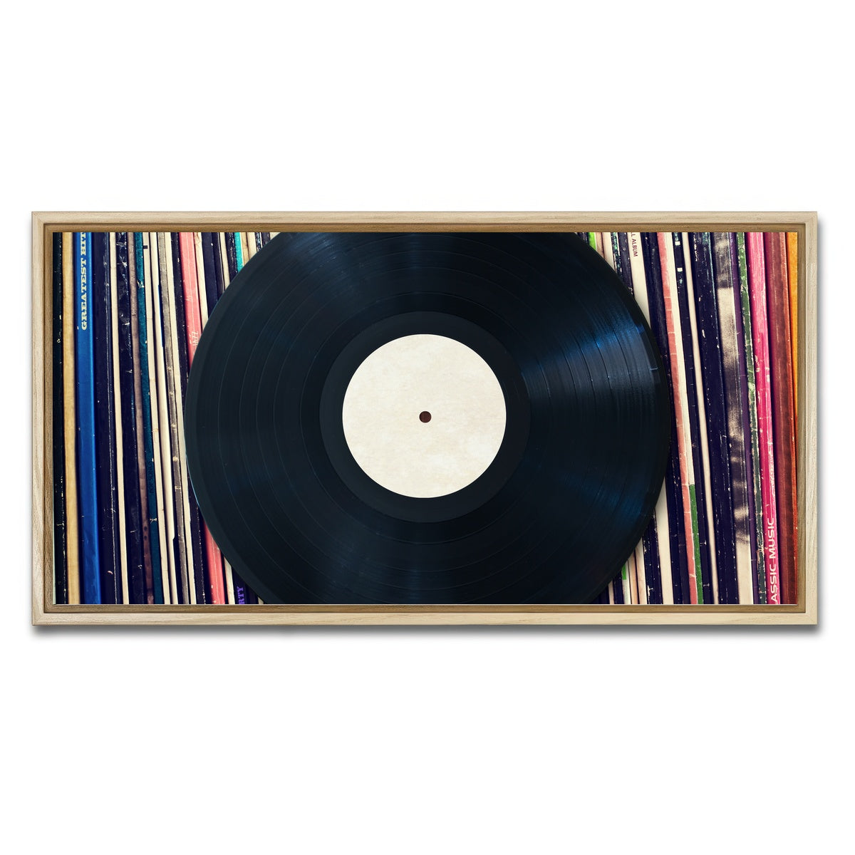 AUTO-MOCKUP WHITE | Record Wall | 1 Piece | Natural Framed Canvas | group=2x1