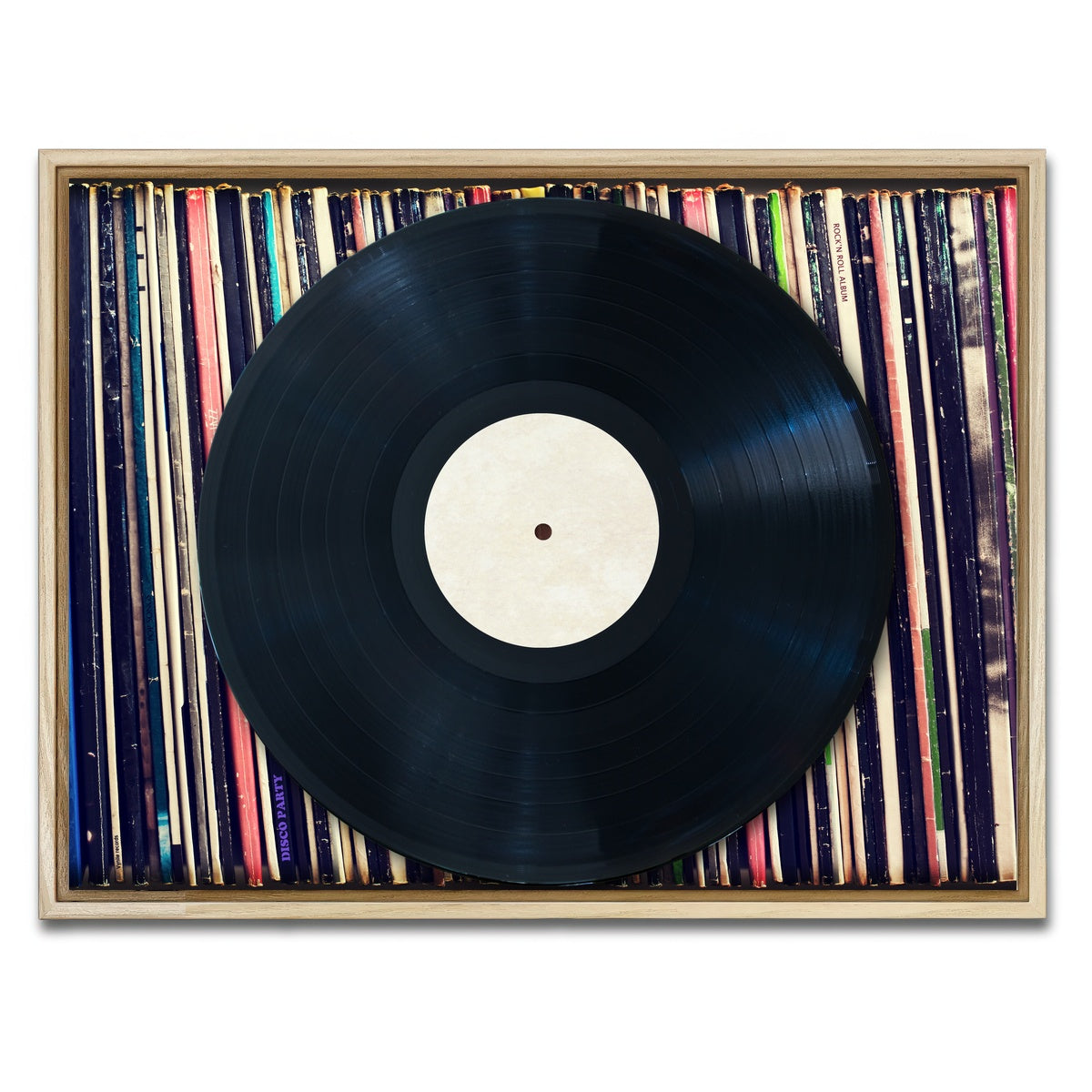 AUTO-MOCKUP WHITE | Record Wall | 1 Piece | Natural Framed Canvas | group=4x3