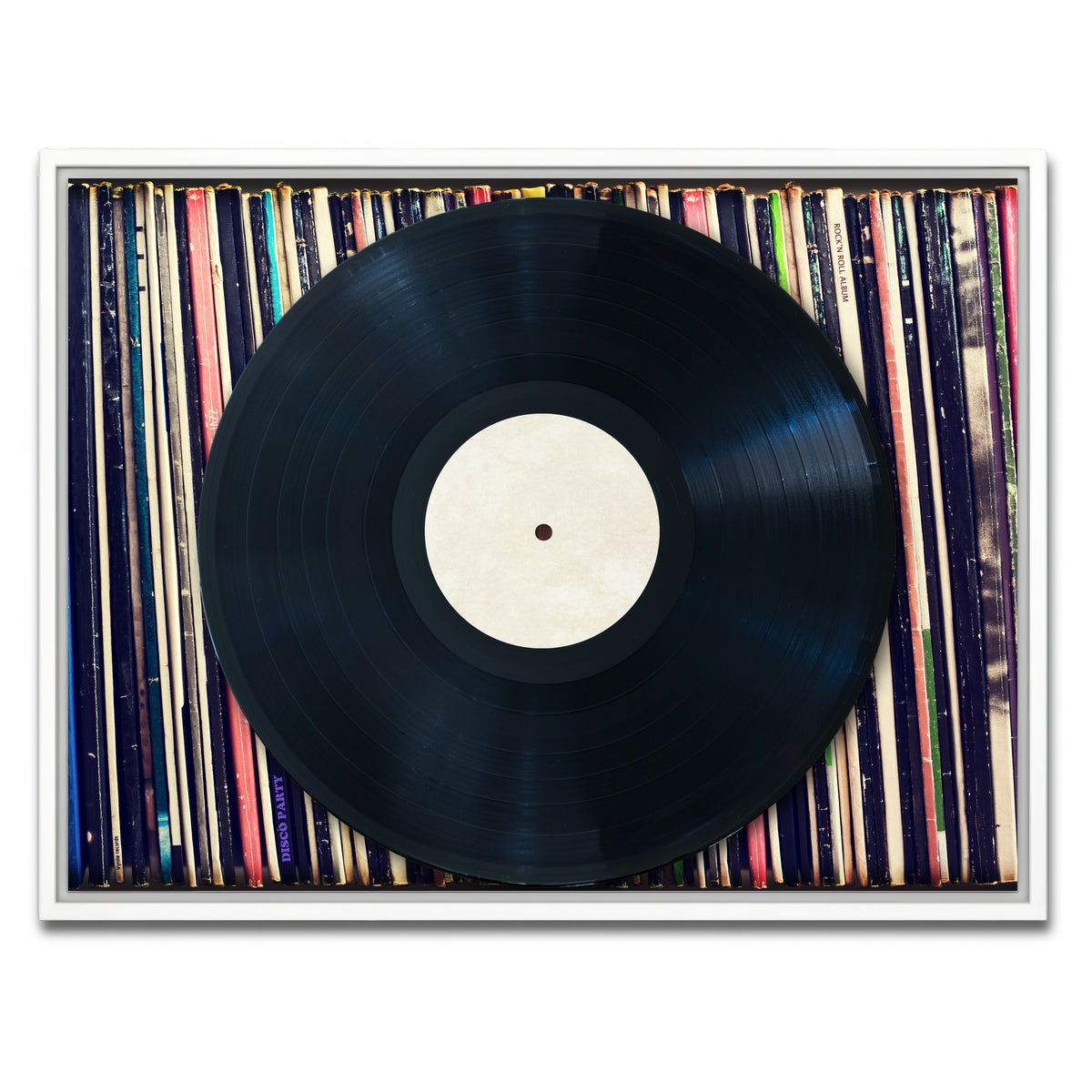 AUTO-MOCKUP WHITE | Record Wall | 1 Piece | White Framed Canvas | group=4x3