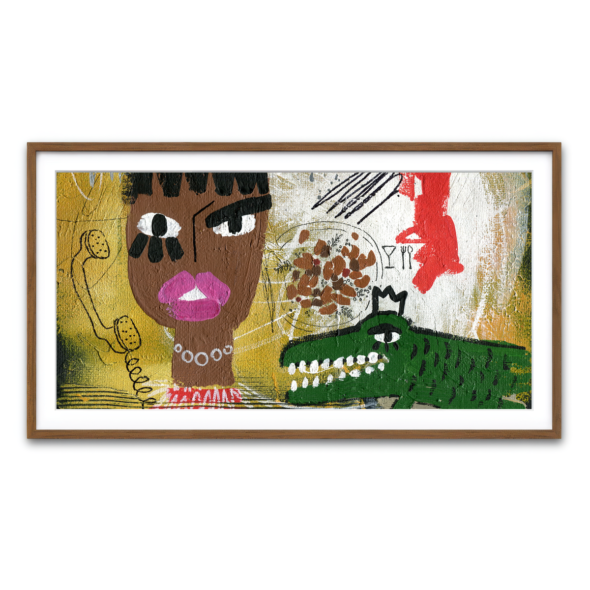 Framed Print 2x1 Walnut