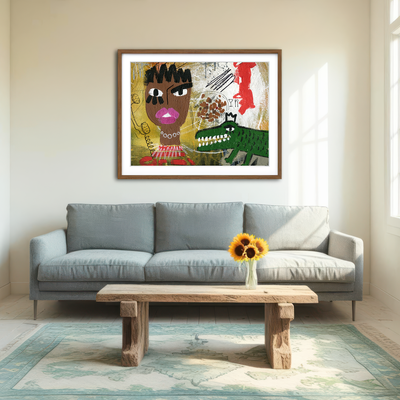 AUTO-MOCKUP ROOM | Red Croc Wall Art