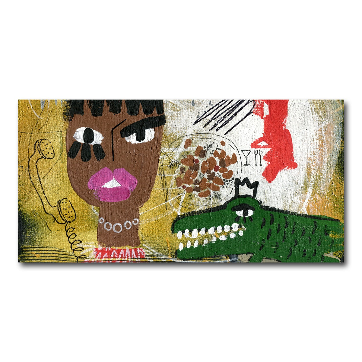 AUTO-MOCKUP WHITE | Red Croc | 1 Piece | Gallery Wrap Canvas | group=2x1