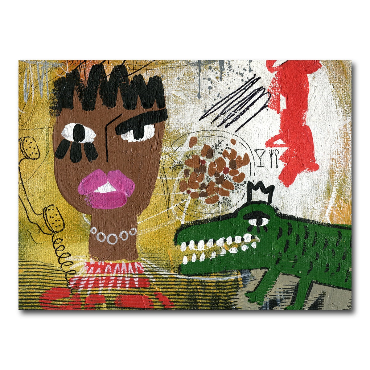 AUTO-MOCKUP WHITE | Red Croc | 1 Piece | Gallery Wrap Canvas | group=4x3