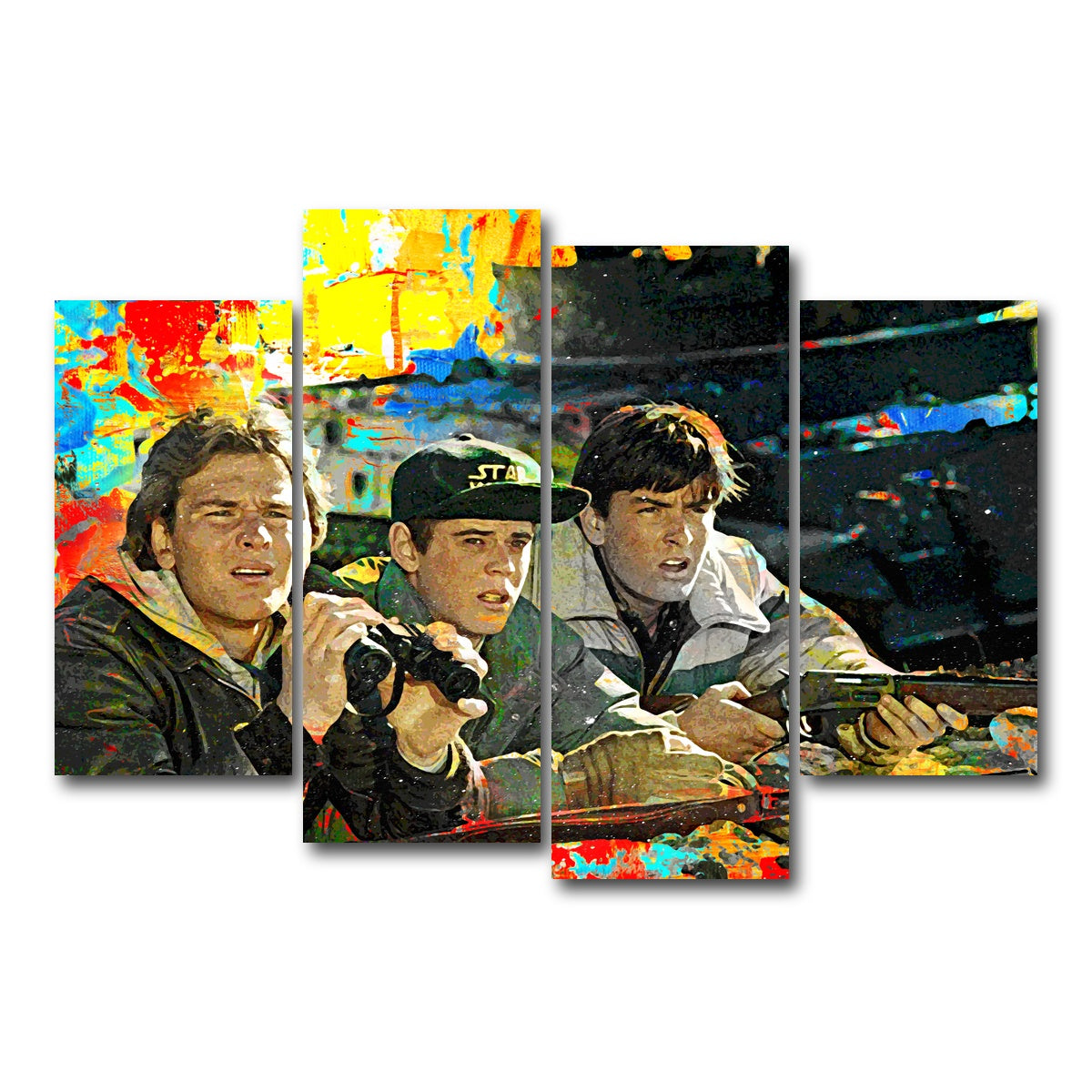 AUTO-MOCKUP WHITE | Red Dawn | 4 Piece | Gallery Wrap Canvas | group=4_short