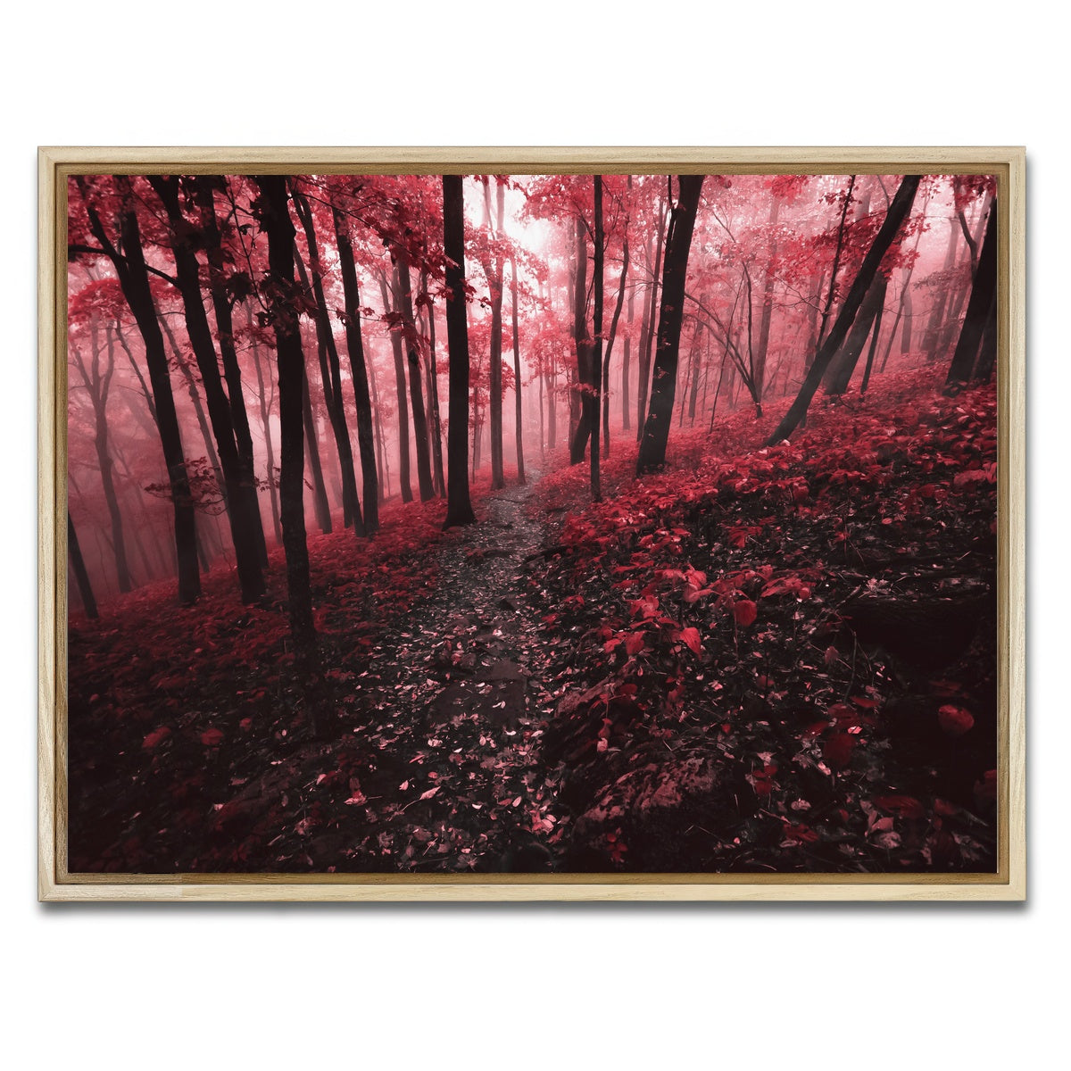 AUTO-MOCKUP WHITE | Red Forest | 1 Piece | Natural Framed Canvas | group=4x3