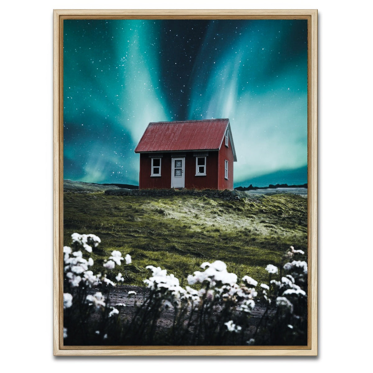 AUTO-MOCKUP WHITE | Red House Aurora | 1 Piece | Natural Framed Canvas | group=3x4