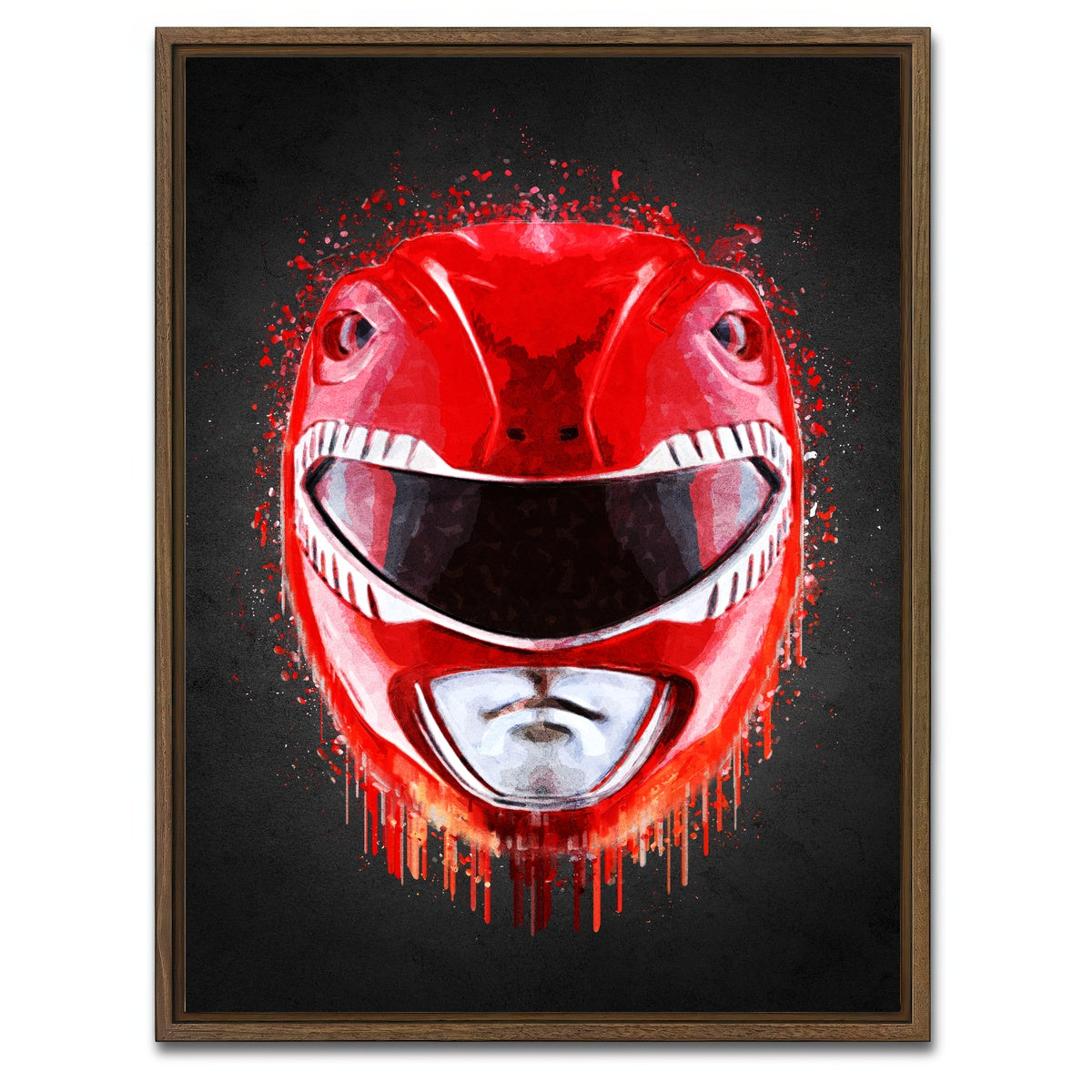 AUTO-MOCKUP WHITE | Red Ranger Portrait | 1 Piece | Walnut Framed Canvas | group=3x4