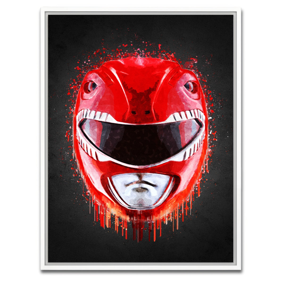 AUTO-MOCKUP WHITE | Red Ranger Portrait | 1 Piece | White Framed Canvas | group=3x4