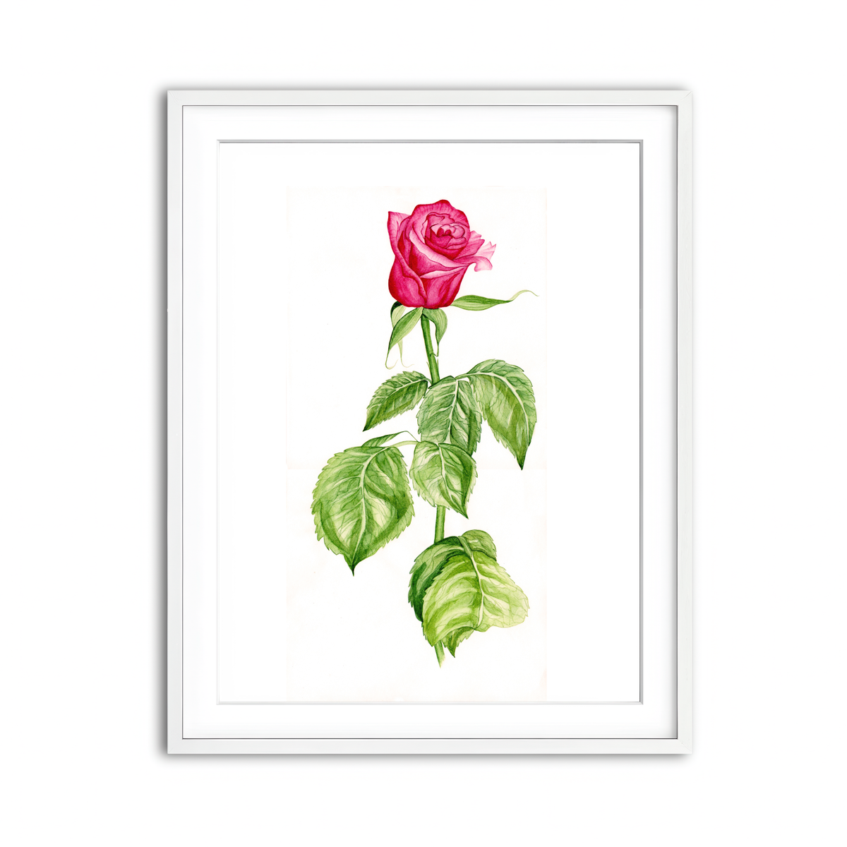 Framed Print 3x4 White
