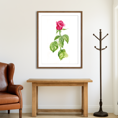 AUTO-MOCKUP ROOM | Red Rose Wall Art