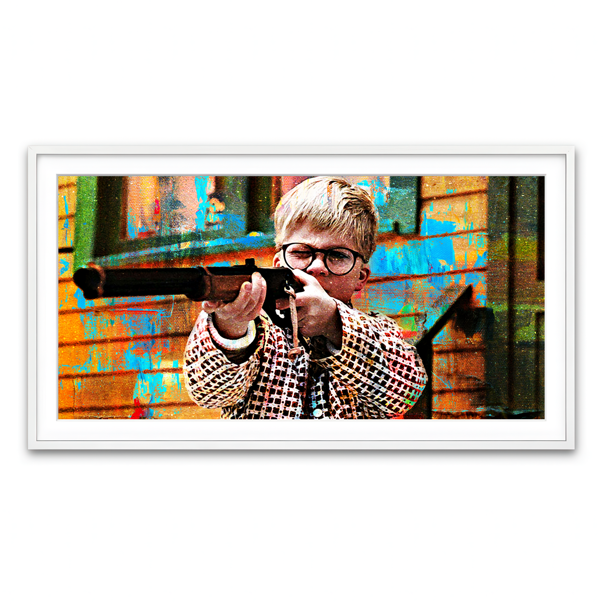 Framed Print 2x1 White