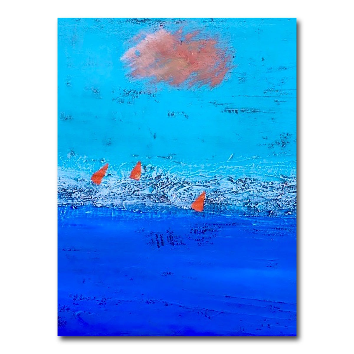 AUTO-MOCKUP WHITE | Red Sails on Blue Horizon | 1 Piece | Gallery Wrap Canvas | group=3x4