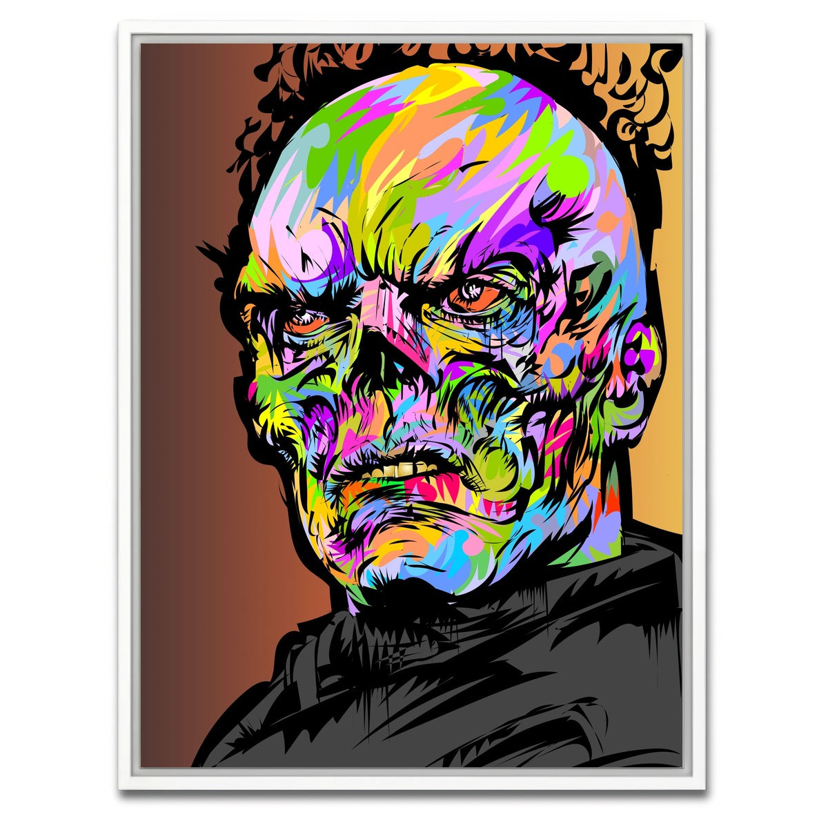 AUTO-MOCKUP WHITE | Red Skull Color | 1 Piece | White Framed Canvas | group=3x4