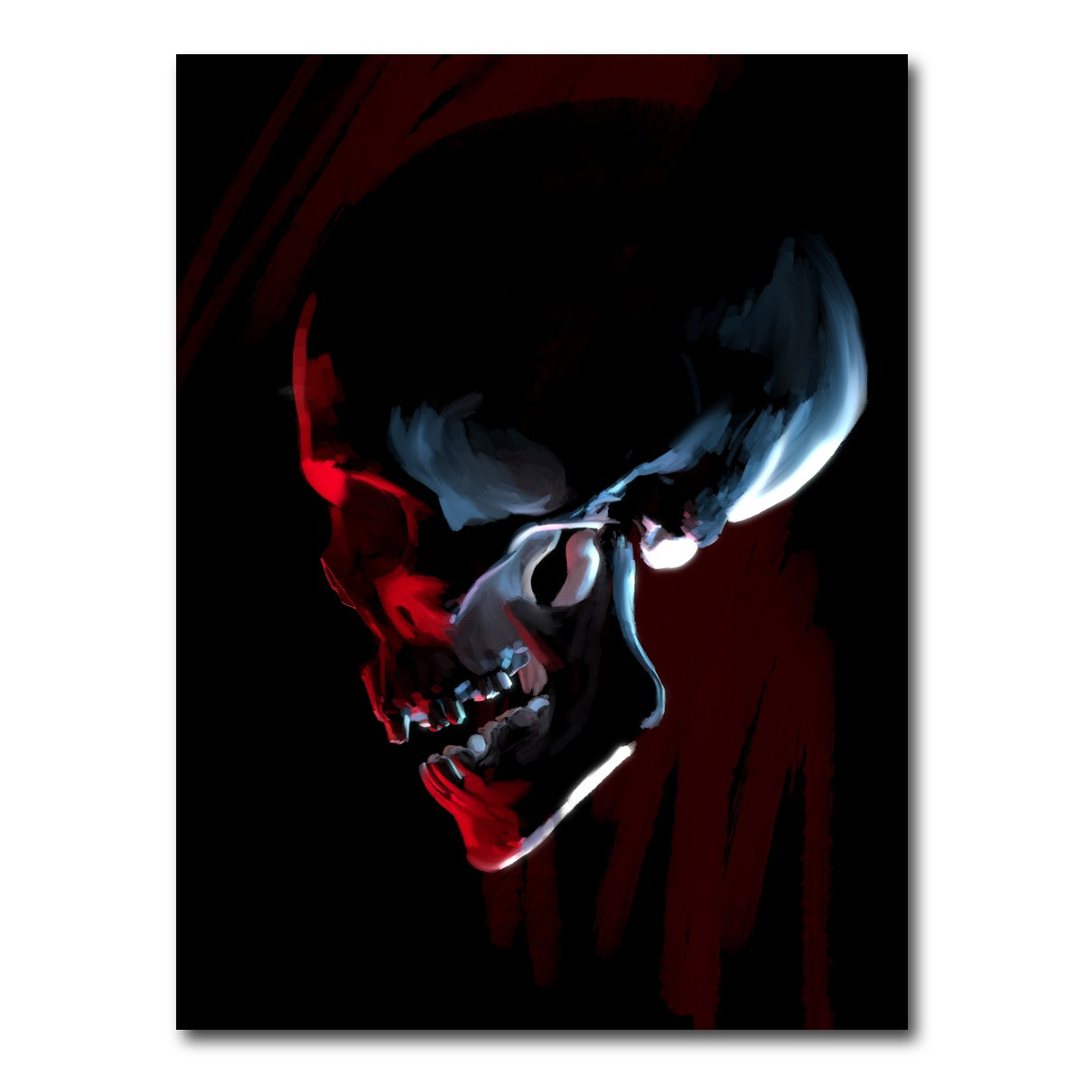 AUTO-MOCKUP WHITE | Red skull | 1 Piece | Gallery Wrap Canvas | group=3x4