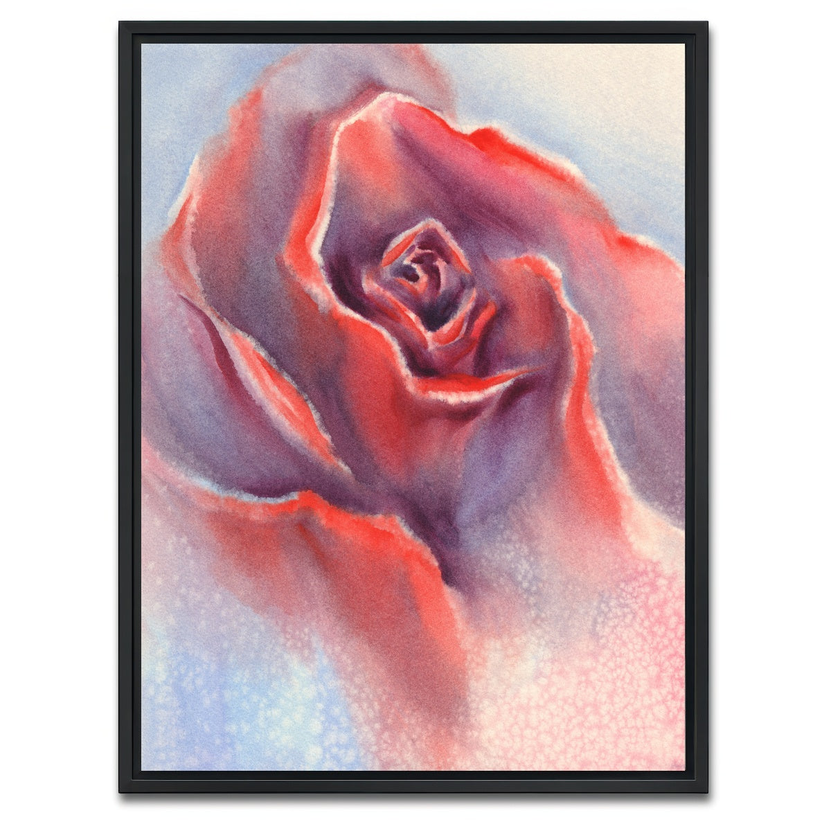 AUTO-MOCKUP WHITE | Red velvet rose | 1 Piece | Black Framed Canvas | group=3x4