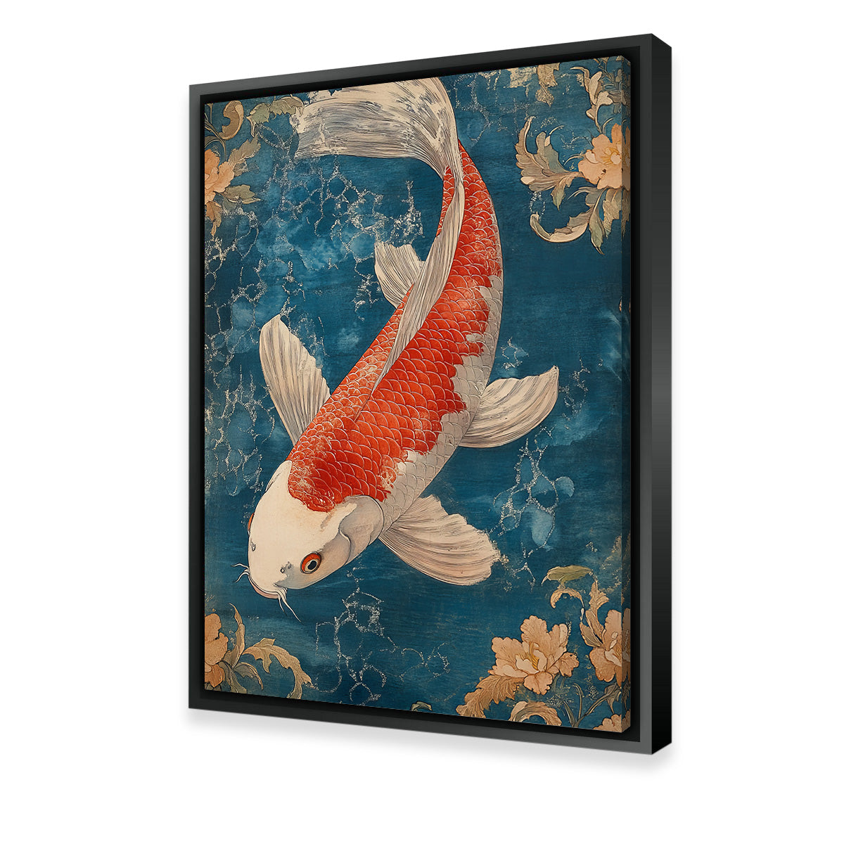 Red and White Koi Fish Wall Art