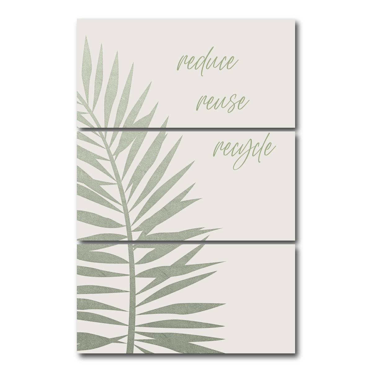 AUTO-MOCKUP WHITE | Reduce - reuse - recycle | 3 Piece | Gallery Wrap Canvas | group=12x24_stacked