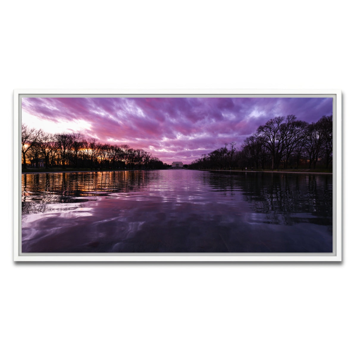 AUTO-MOCKUP WHITE | Reflecting Pool | 1 Piece | White Framed Canvas | group=2x1