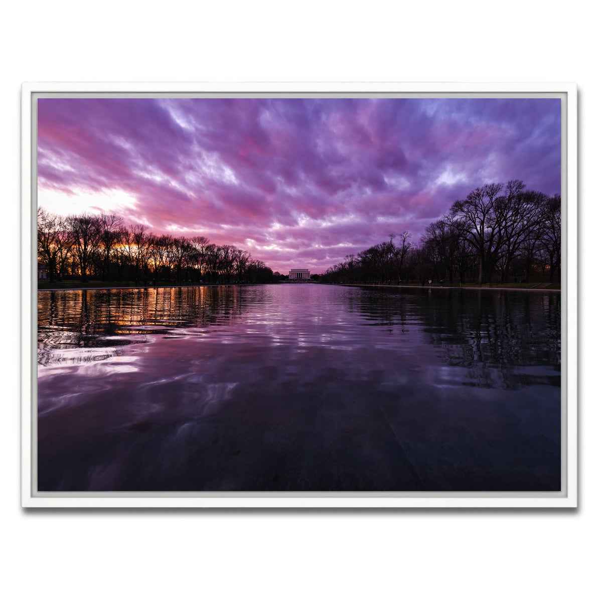 AUTO-MOCKUP WHITE | Reflecting Pool | 1 Piece | White Framed Canvas | group=4x3