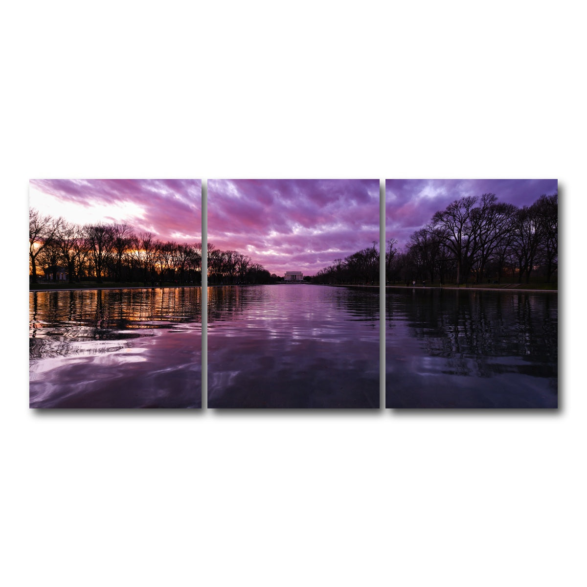 AUTO-MOCKUP WHITE | Reflecting Pool | 3 Piece | Gallery Wrap Canvas | group=18x24