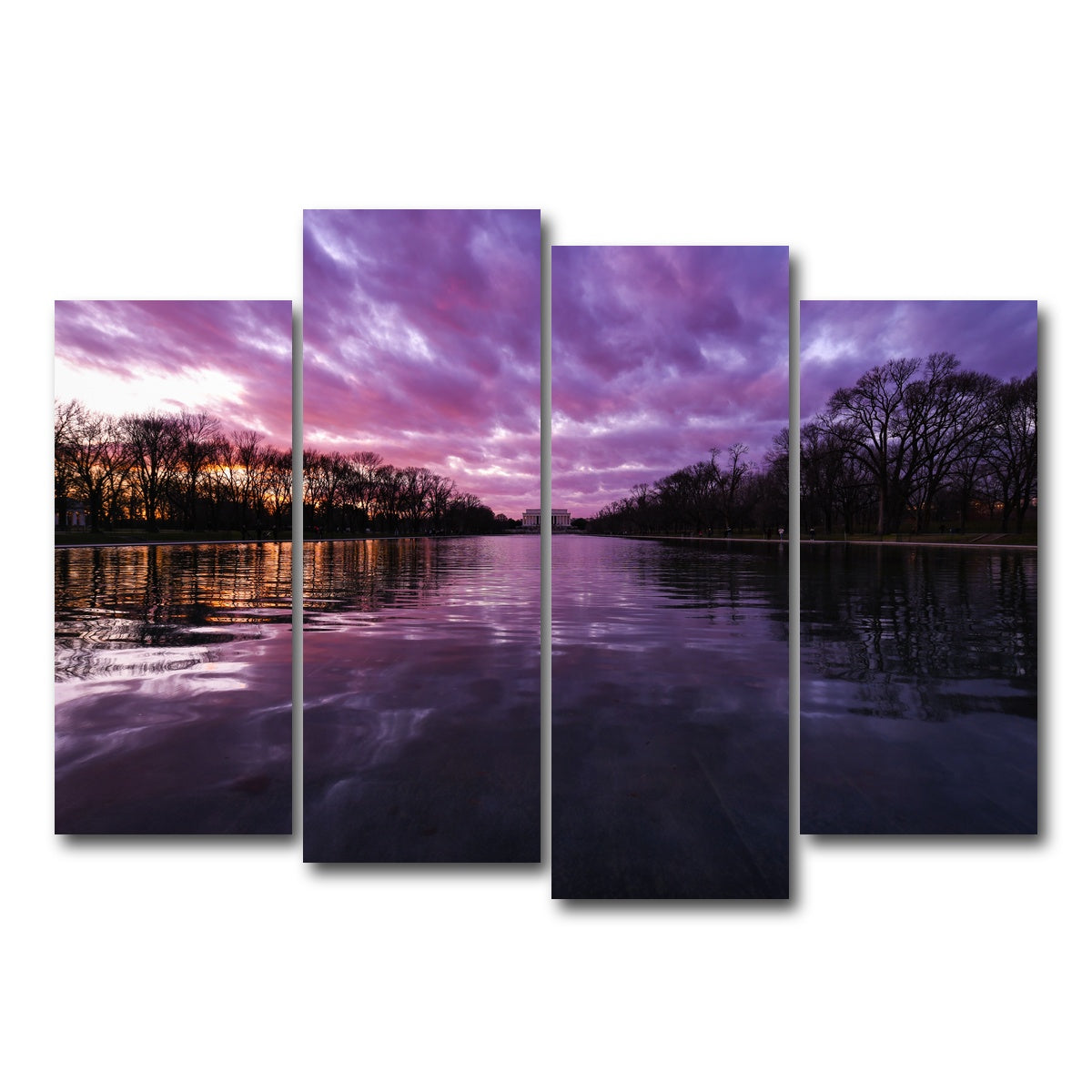 AUTO-MOCKUP WHITE | Reflecting Pool | 4 Piece | Gallery Wrap Canvas | group=4_normal