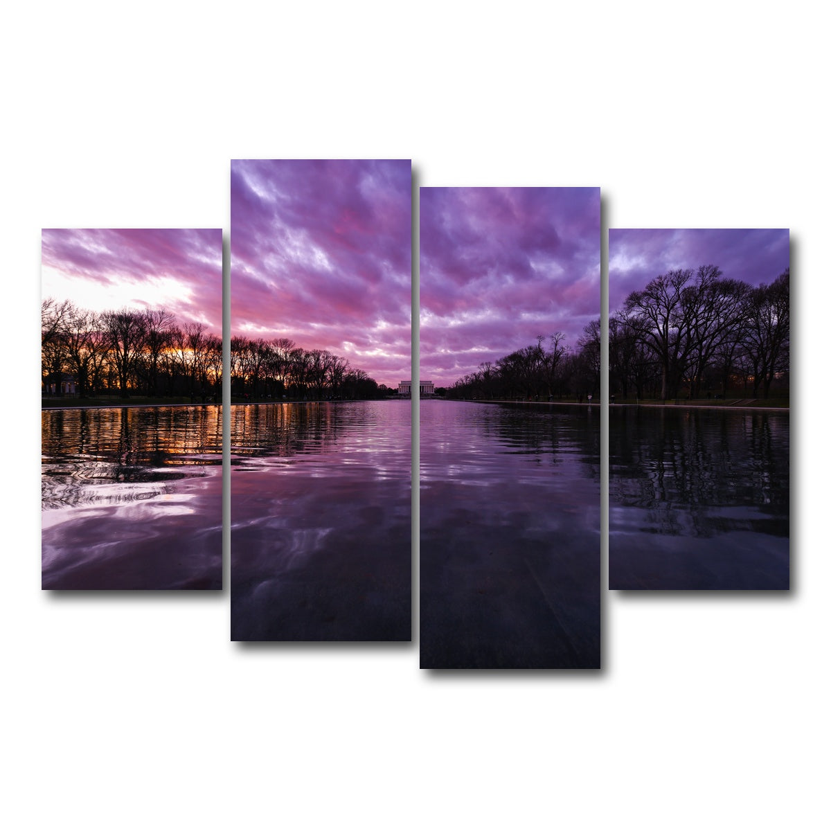 AUTO-MOCKUP WHITE | Reflecting Pool | 4 Piece | Gallery Wrap Canvas | group=4_short