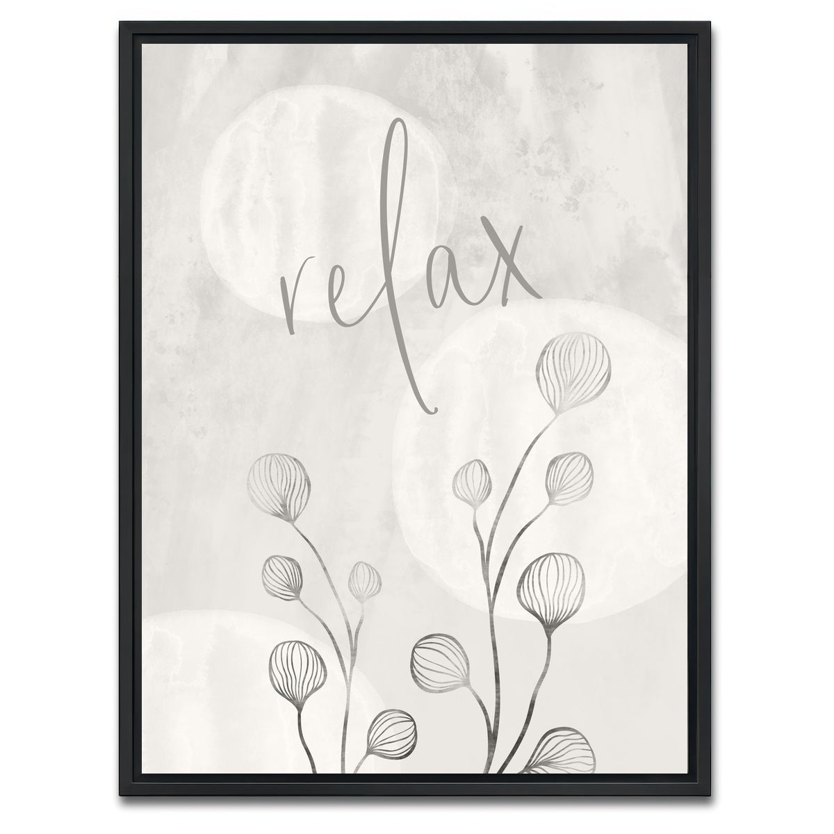 AUTO-MOCKUP WHITE | Relax - Japandi Style | 1 Piece | Black Framed Canvas | group=3x4