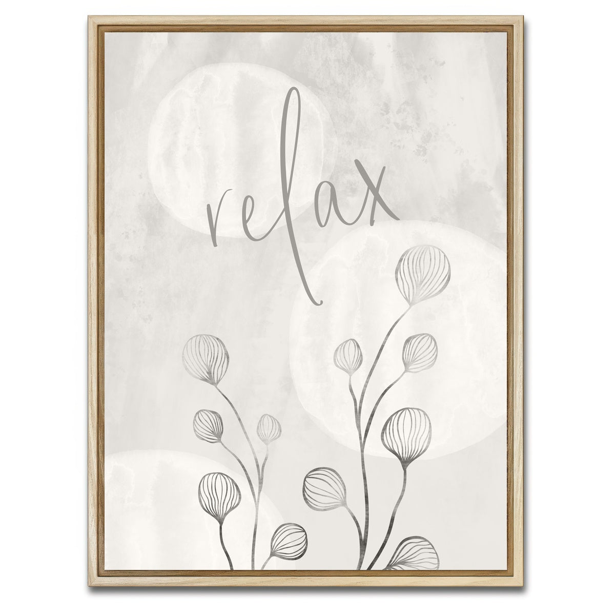 AUTO-MOCKUP WHITE | Relax - Japandi Style | 1 Piece | Natural Framed Canvas | group=3x4