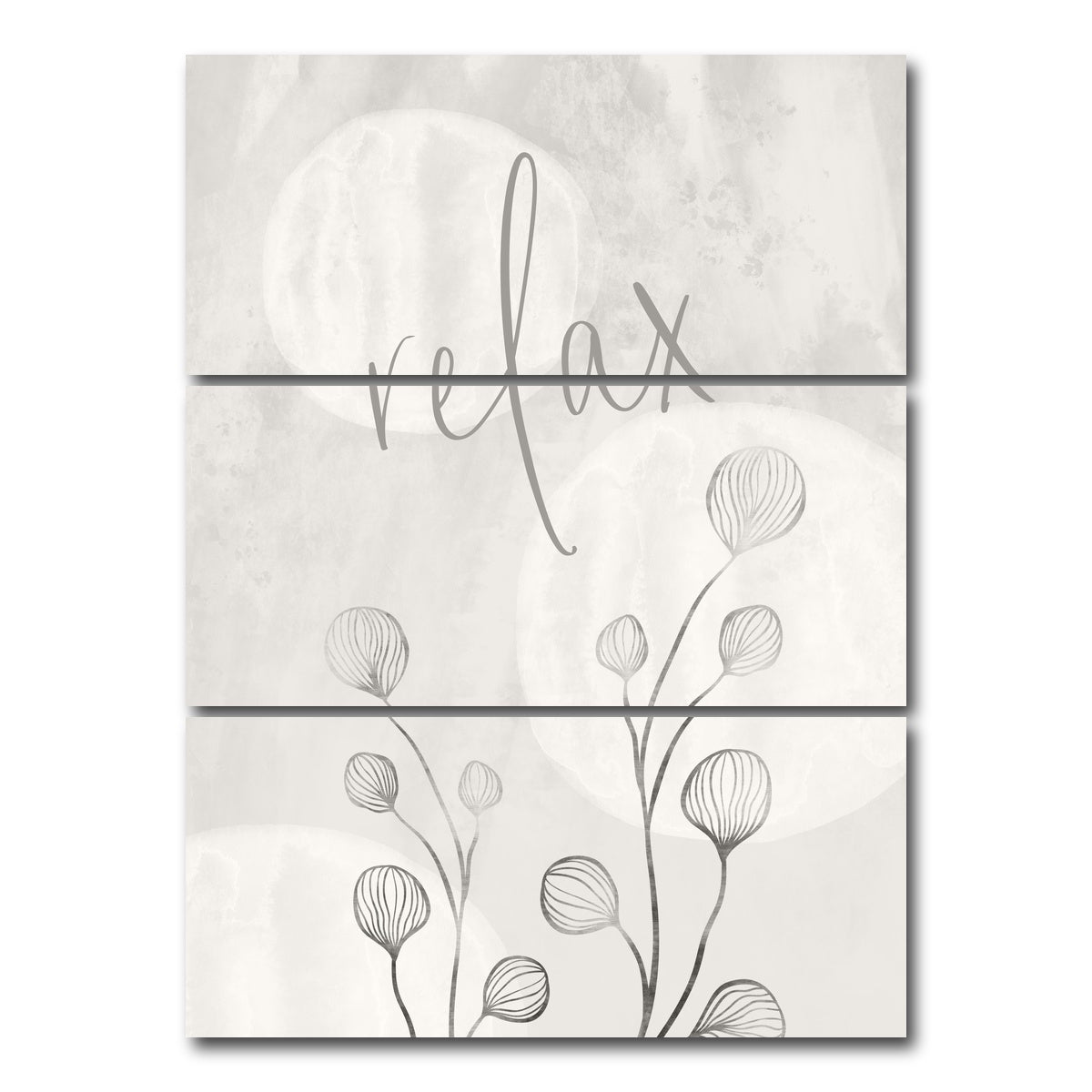 AUTO-MOCKUP WHITE | Relax - Japandi Style | 3 Piece | Gallery Wrap Canvas | group=8x18_stacked