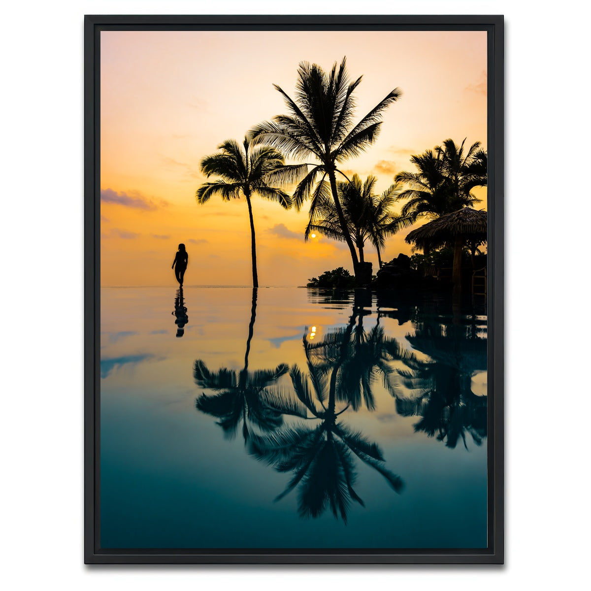 AUTO-MOCKUP WHITE | Relaxation Sunset | 1 Piece | Black Framed Canvas | group=3x4