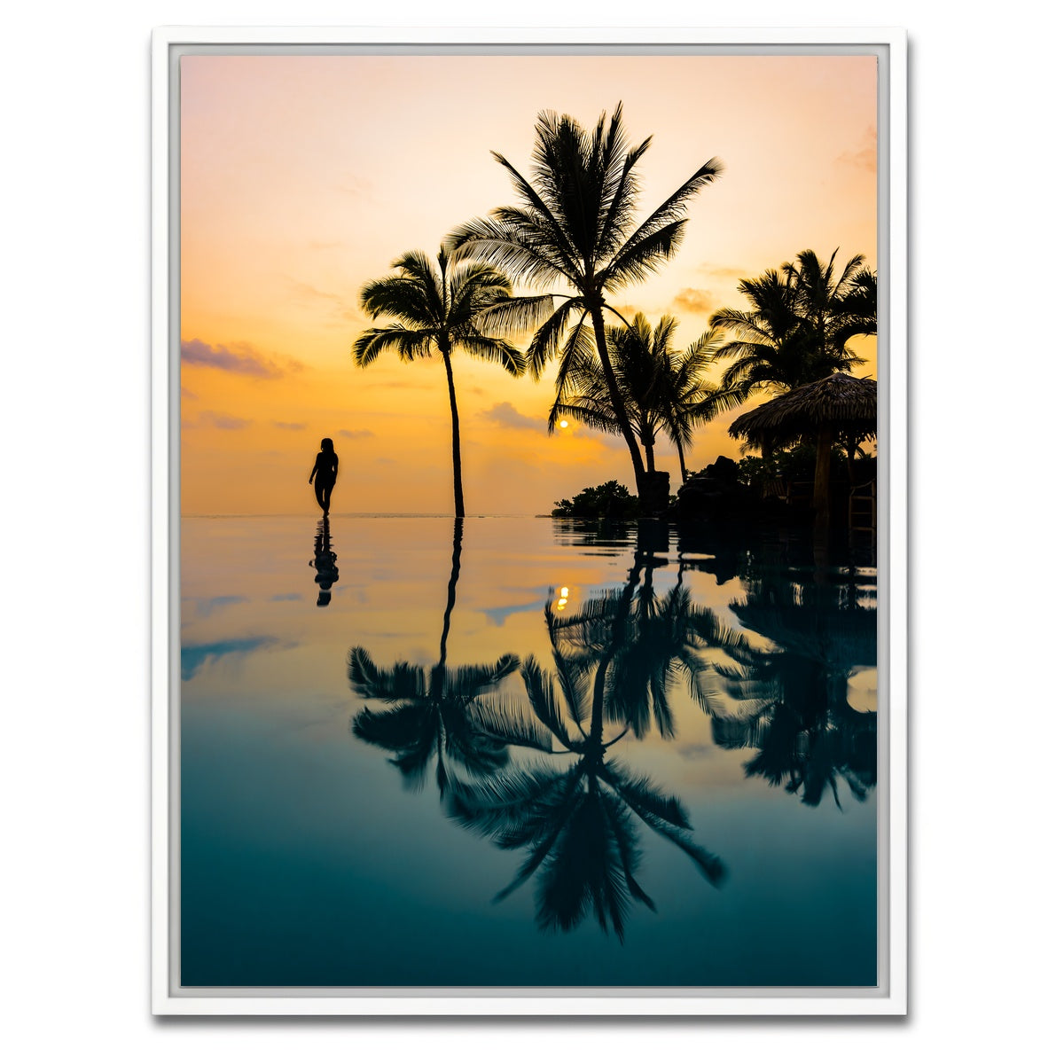 AUTO-MOCKUP WHITE | Relaxation Sunset | 1 Piece | White Framed Canvas | group=3x4