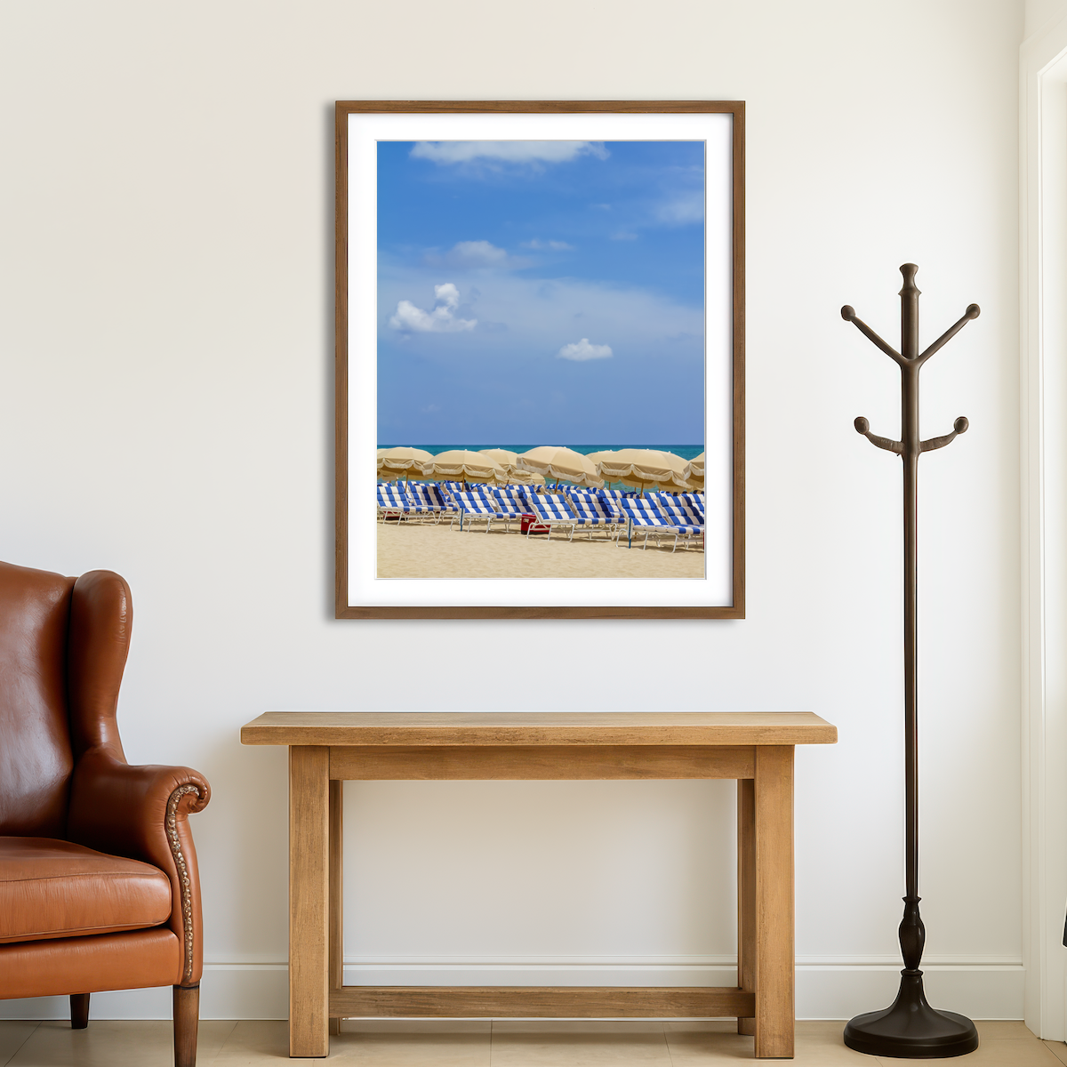 AUTO-MOCKUP ROOM | Relaxing Beach Scene Wall Art
