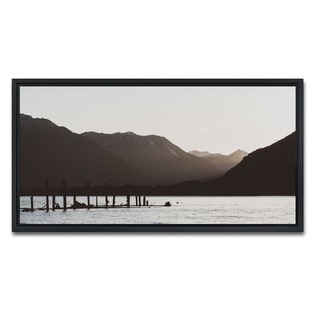 AUTO-MOCKUP WHITE | Remnants of a Dock | 1 Piece | Black Framed Canvas | group=2x1