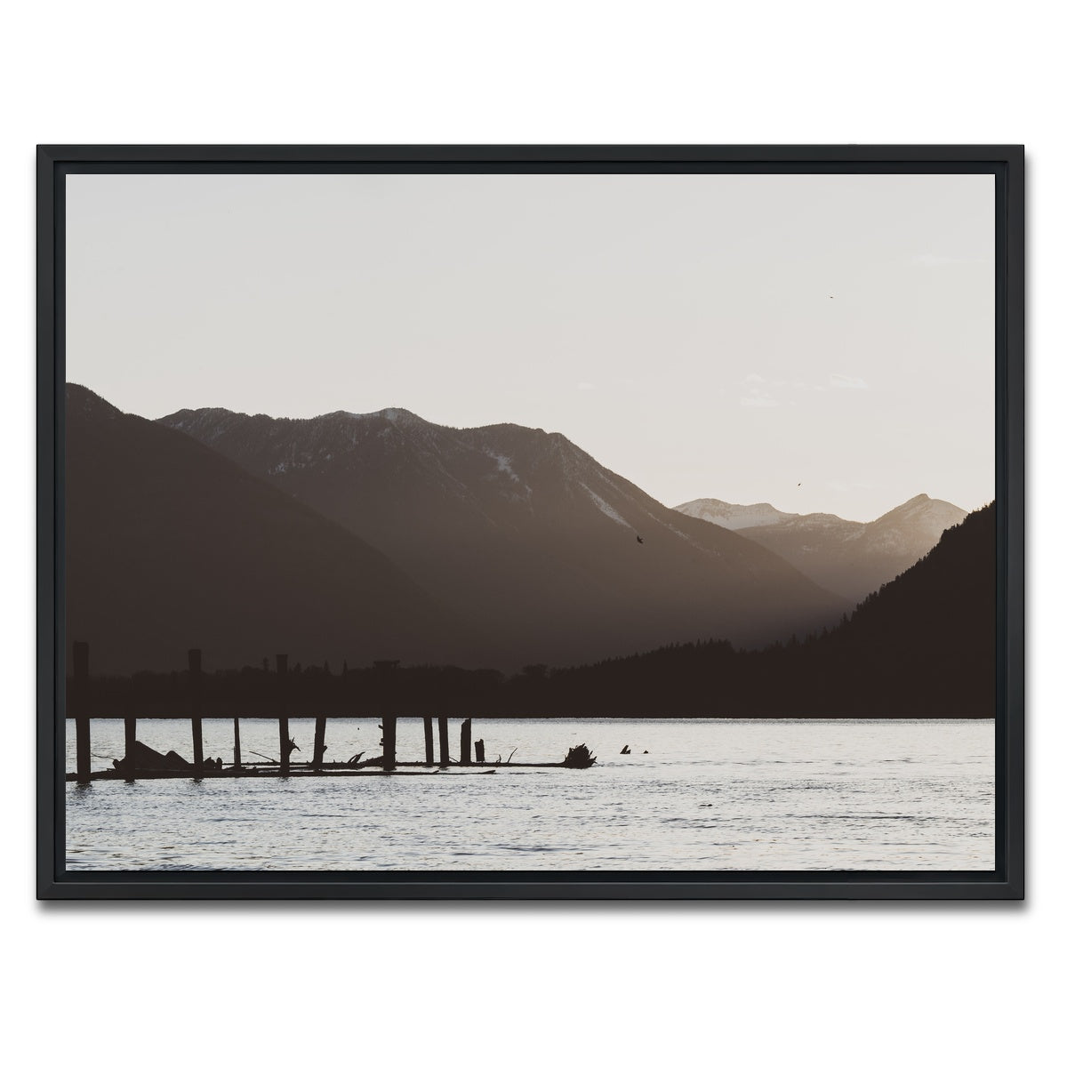 AUTO-MOCKUP WHITE | Remnants of a Dock | 1 Piece | Black Framed Canvas | group=4x3