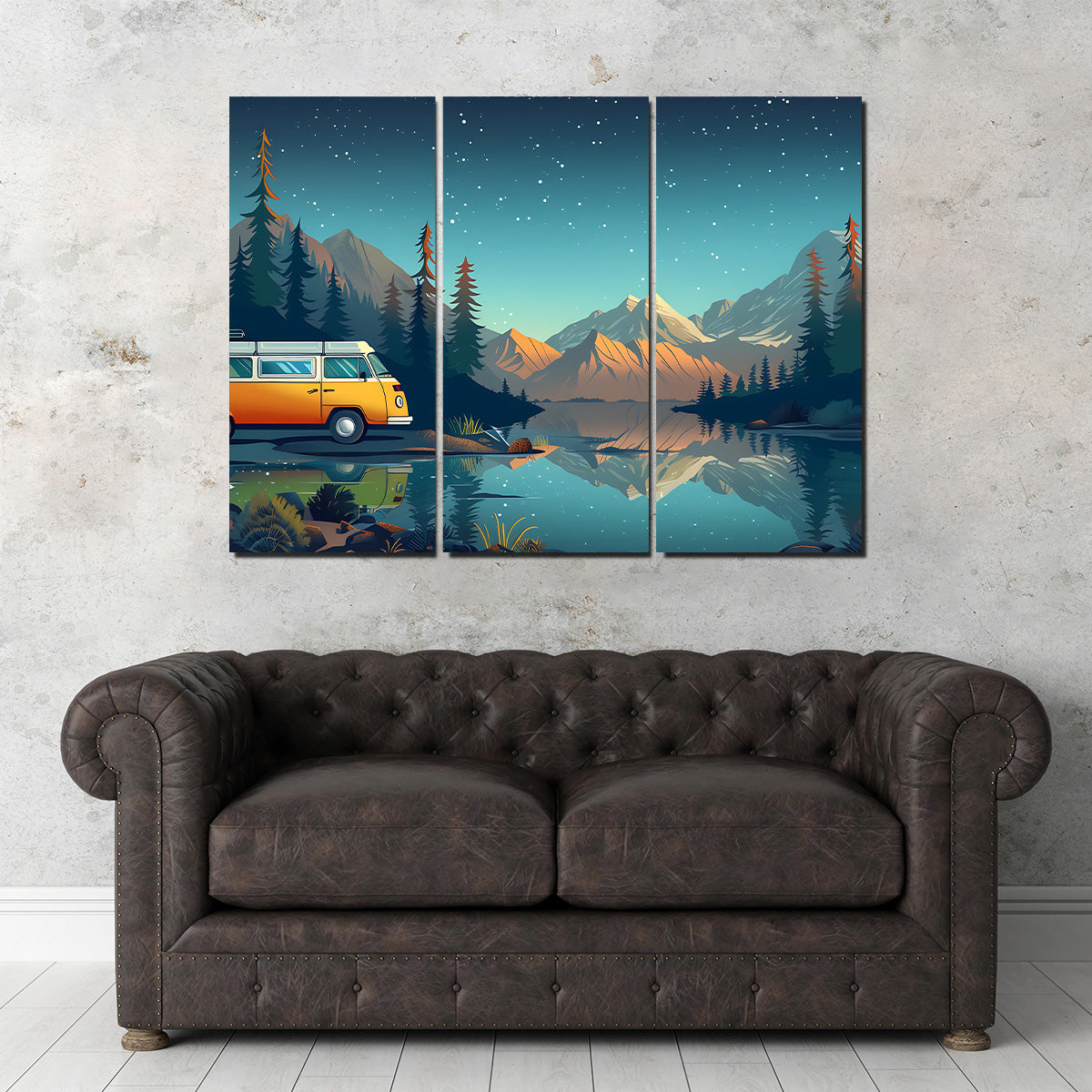 Retro Camper Bus Wall Art