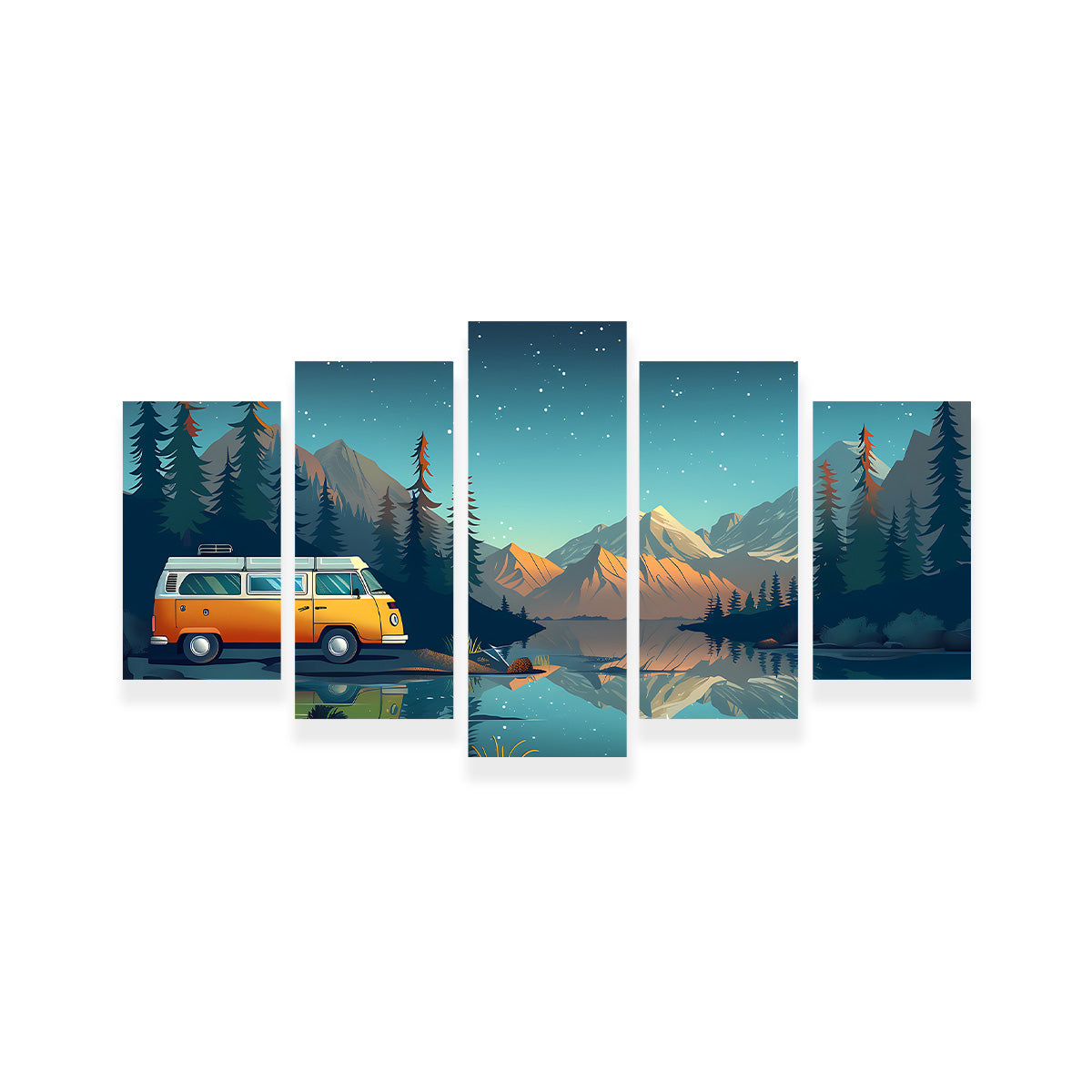 Retro Camper Bus Wall Art