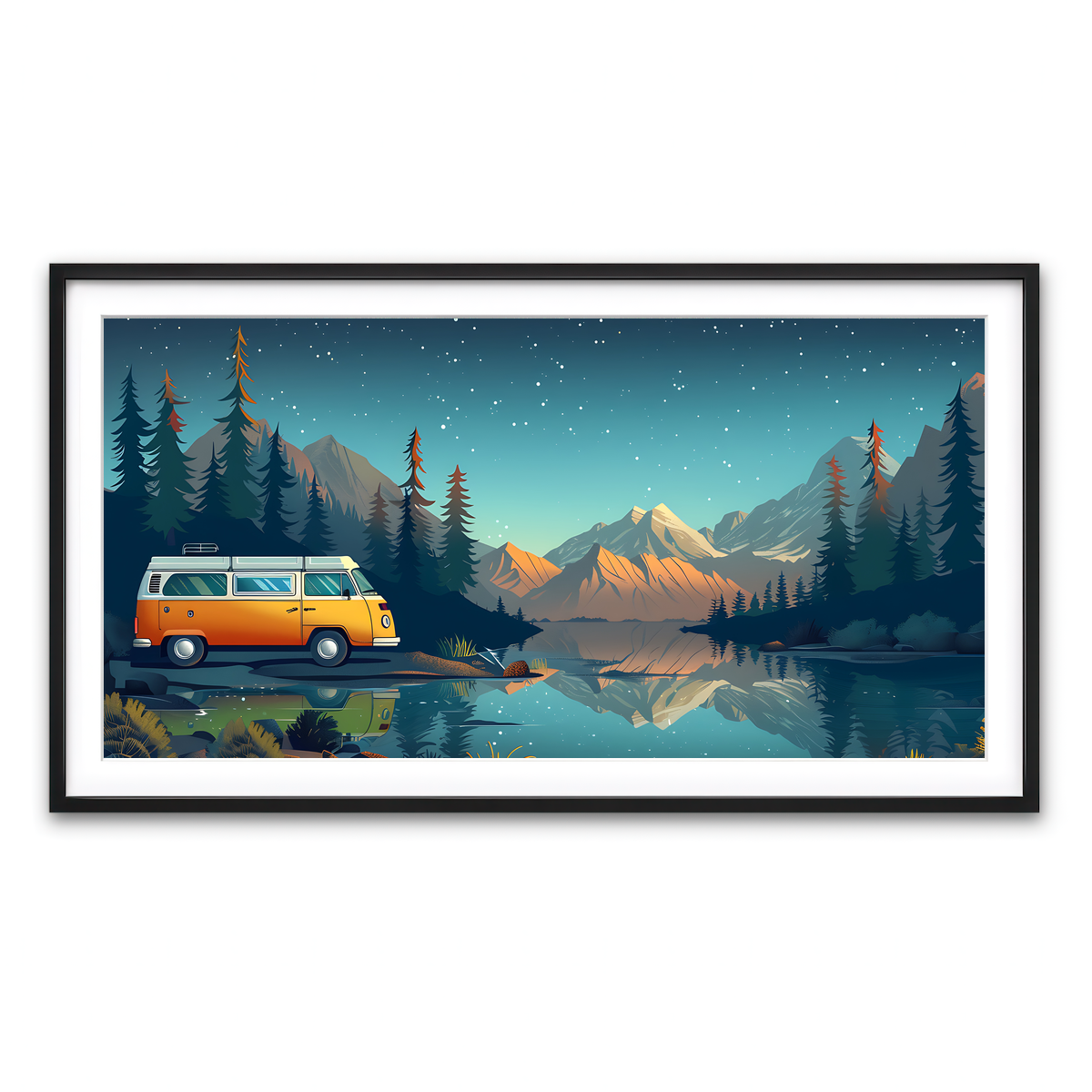 Framed Print 2x1 Black