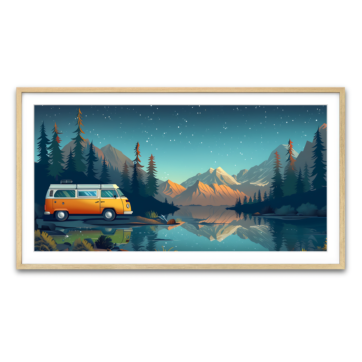 Framed Print 2x1 Natural