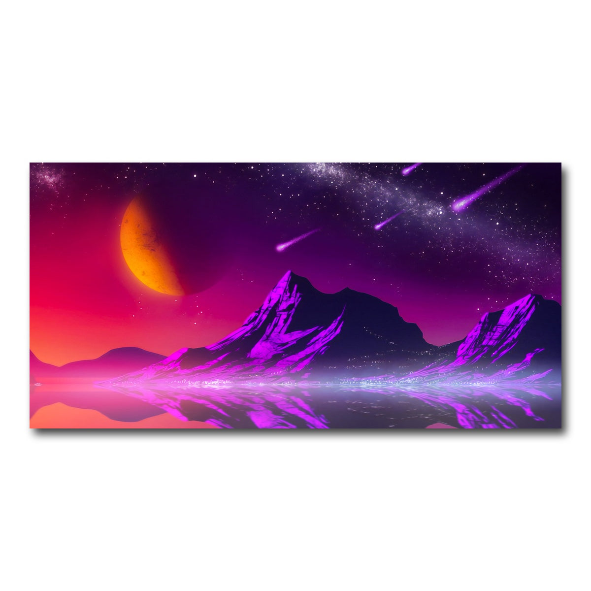 AUTO-MOCKUP WHITE | Retro Comets | 1 Piece | Gallery Wrap Canvas | group=2x1