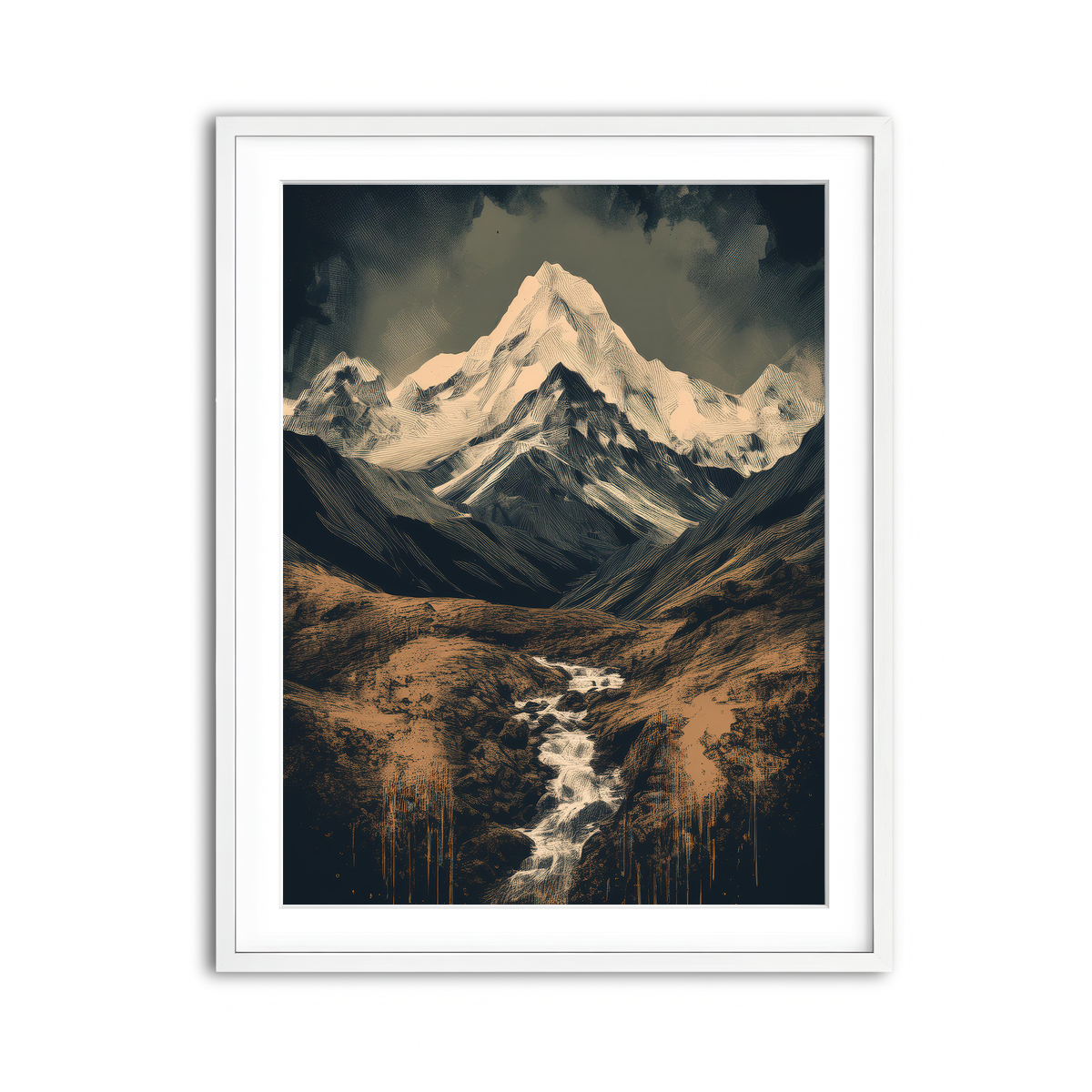 Framed Print 3x4 White