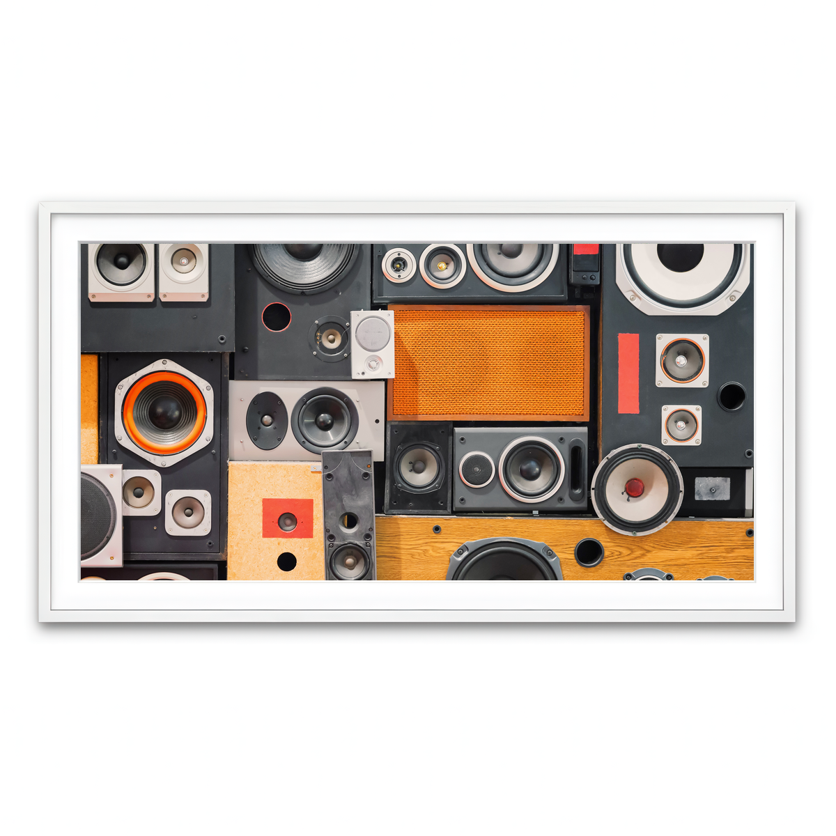 Framed Print 2x1 White