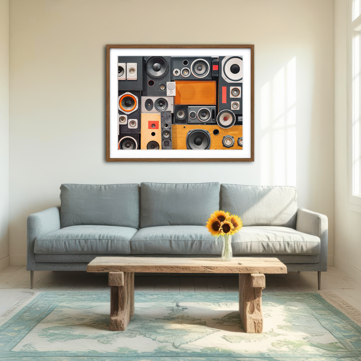 AUTO-MOCKUP ROOM | Retro Speakers Wall Art