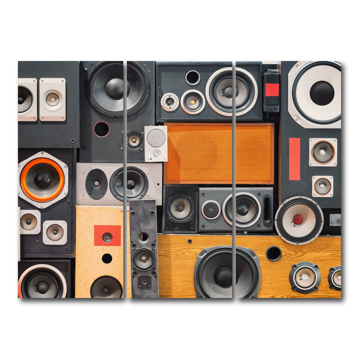 AUTO-MOCKUP WHITE | Retro Speakers | 3 Piece | Gallery Wrap Canvas | group=8x18